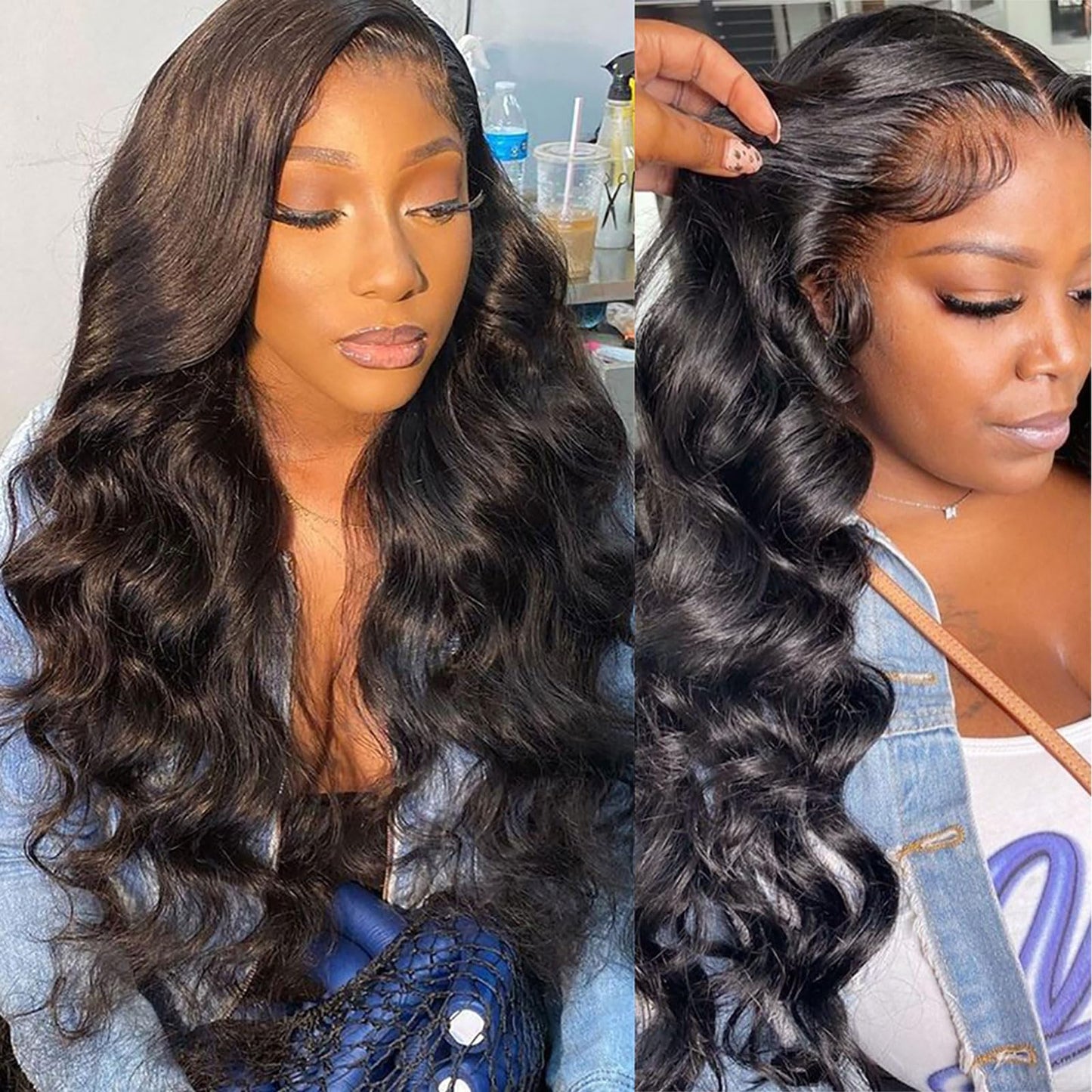 huarisi 20 Inch Body Wave Bundles Human Hair 1 Bundle 100% Unprocessed Brazilian Virgin Hair Bundles Double Weft Wavy Hair Weave Single Bundles Human Hair Natural Color