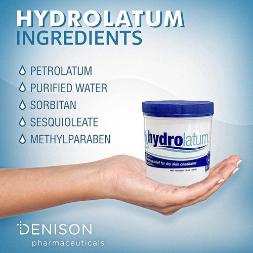 Hydrolatum 12oz Moisturizing Cream Tub: Daily hydration for extremely dry skin. Gentle relief for both children and adult without leaving an oily residue. Non-greasy formula and soothing cream on hand