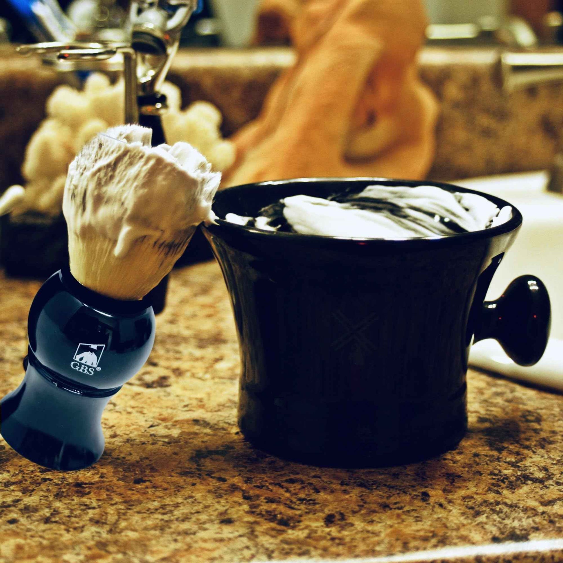 G.B.S Men's Wet Shaving Set (3 Pc Black)