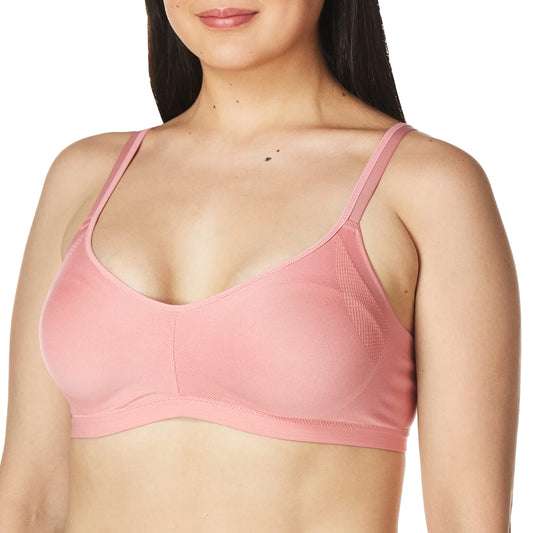 Warner's Women's Easy Does It Underarm-Smoothing with Seamless Stretch Wireless Lightly Lined Comfort Bra Rm3911a, BRANDIED Apricot, X-Small