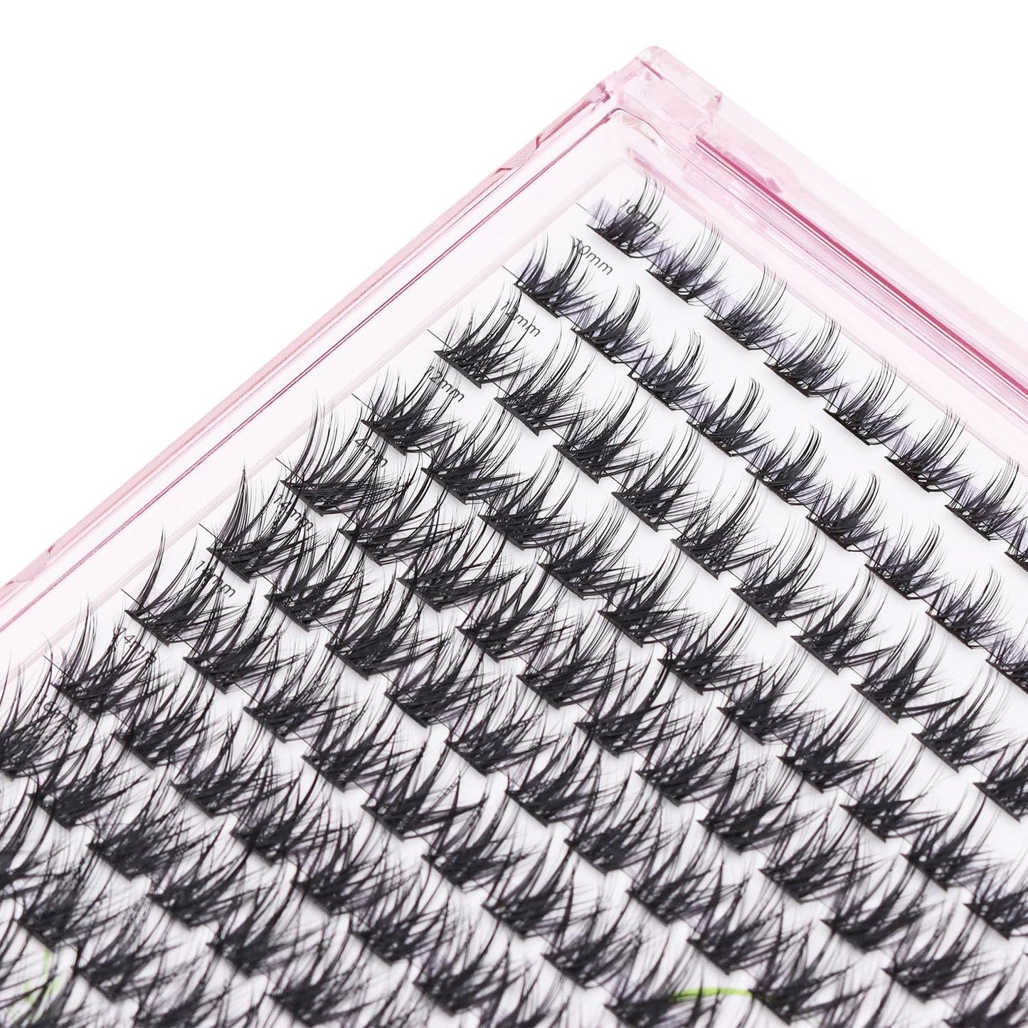 Dedila 280 Clusters Individual False Eyelashes 2 in 1 Bond&Seal+ 1pcs Tweezer Mixed 10-12-14-16-18mm Wide Stem D Curl Black Colorful Volume Eye Lashes Extensions (Kit-M02-10-12-14-16-18MM MIX)