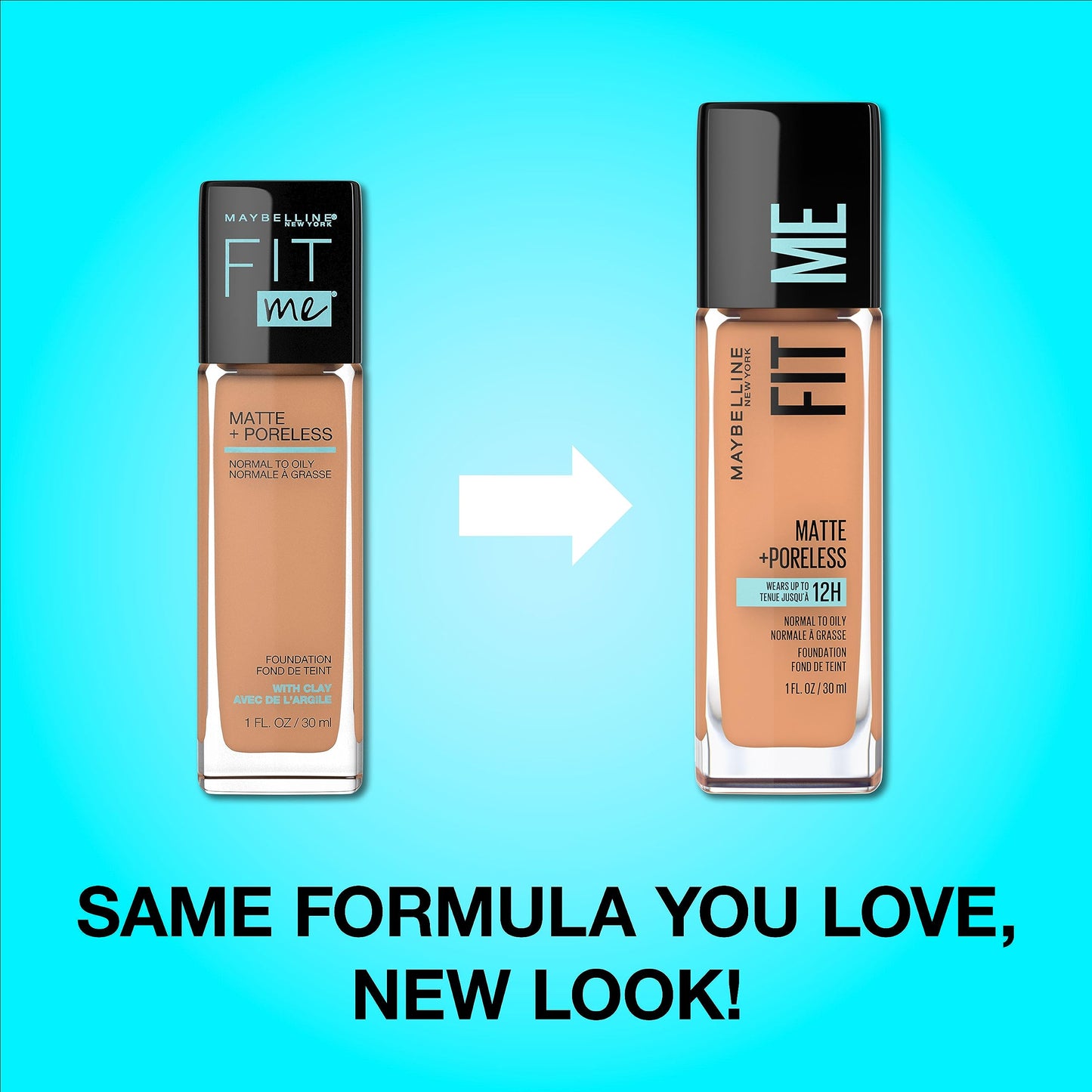 Maybelline Fit Me Matte + Poreless Liquid Oil-Free Foundation Makeup, Soft Sand, 1 Count (Packaging May Vary)