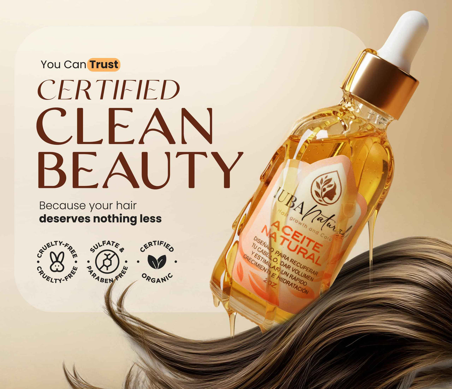 IUBA NATURAL HAIR GROWTH AND CARE Organic Scalp & Hair Oil – Natural hair oil for hair growth and repair – Strengthening hair treatment oil for women & men – Dry scalp solution 2 oz