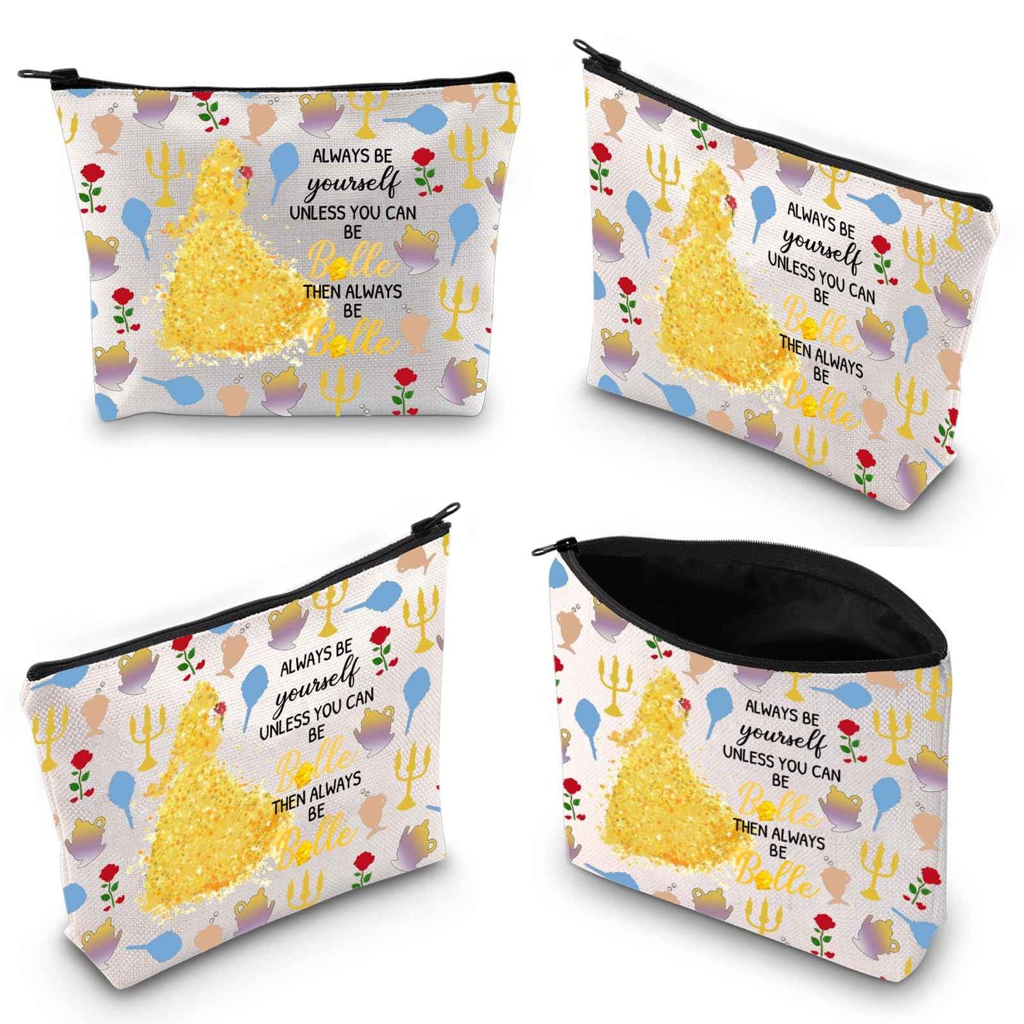 XYANFA Movie Makeup Bag Movie Fans Gift Princess Birthday Gift Fairy Tales Cosmetic Bag