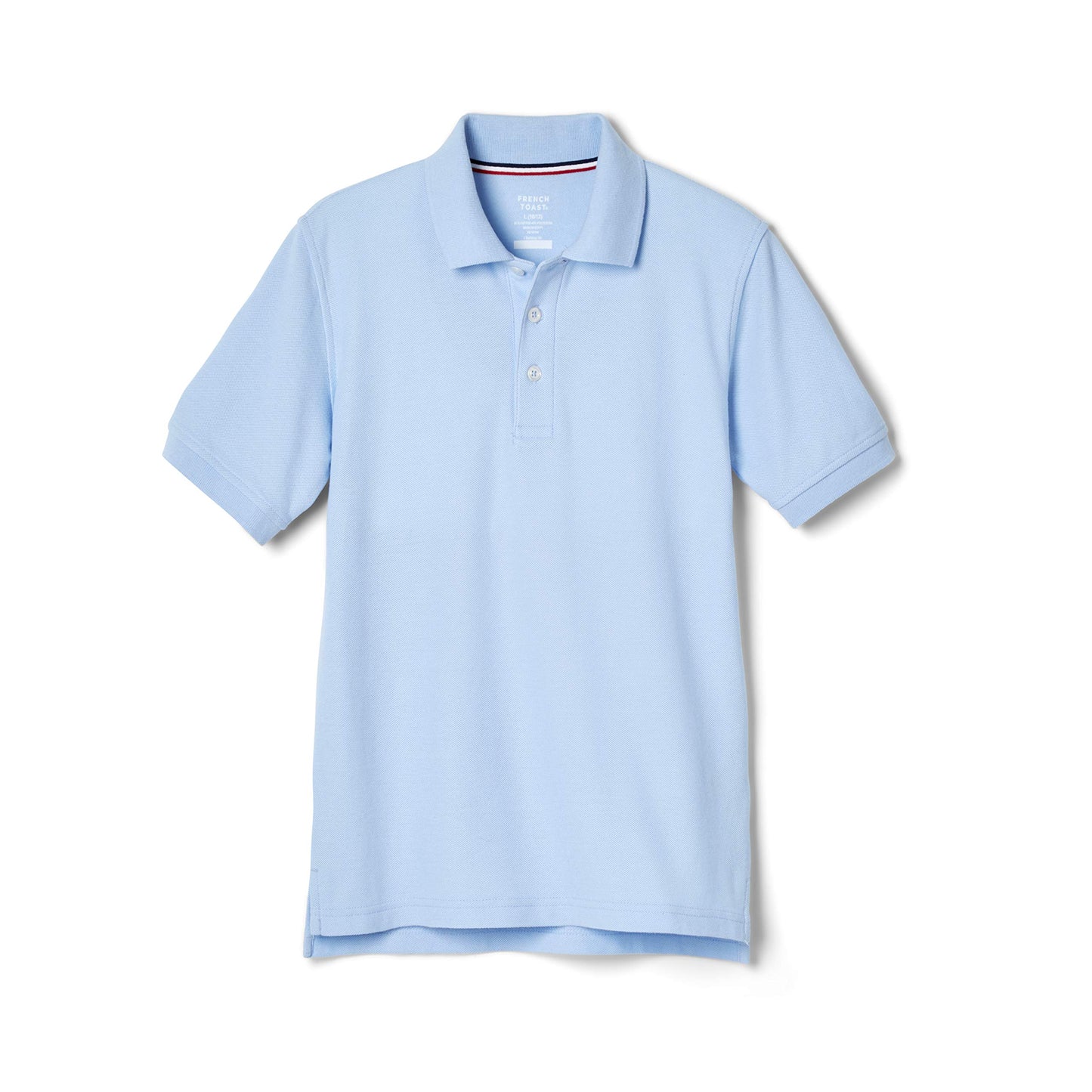 French Toast Little Boys' Toddler Short Sleeve Pique Polo, Light Blue, 2T