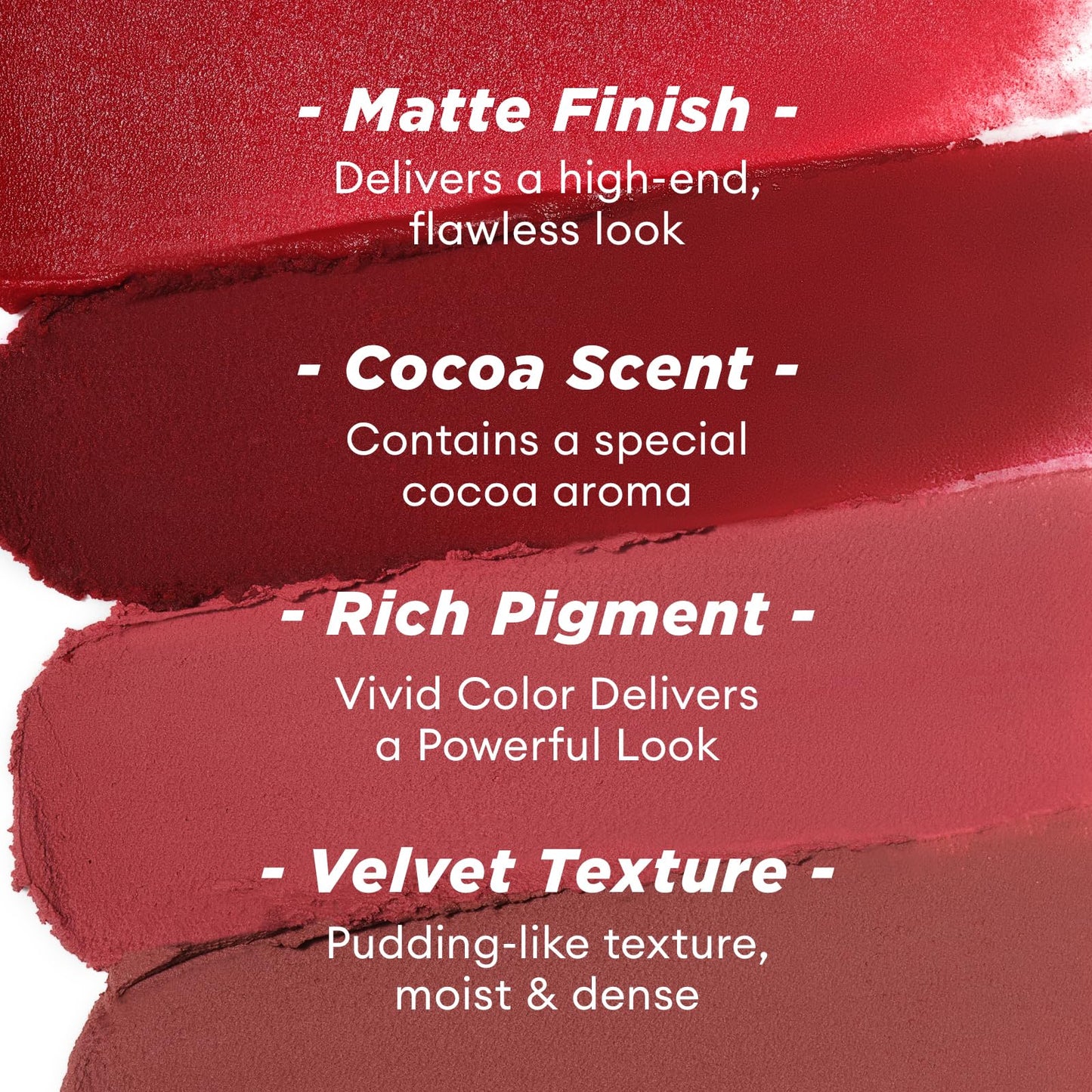 ITY Velvet Matte Finish Lip Stain-Mousse Textured Pudding Pot Lip Clay with Brush, Red Shade, Dual-Use as Lipstick and Blush, Conceals Lip Lines, Rich Pigment, 0.21 oz (6g) in Cherry Bliss