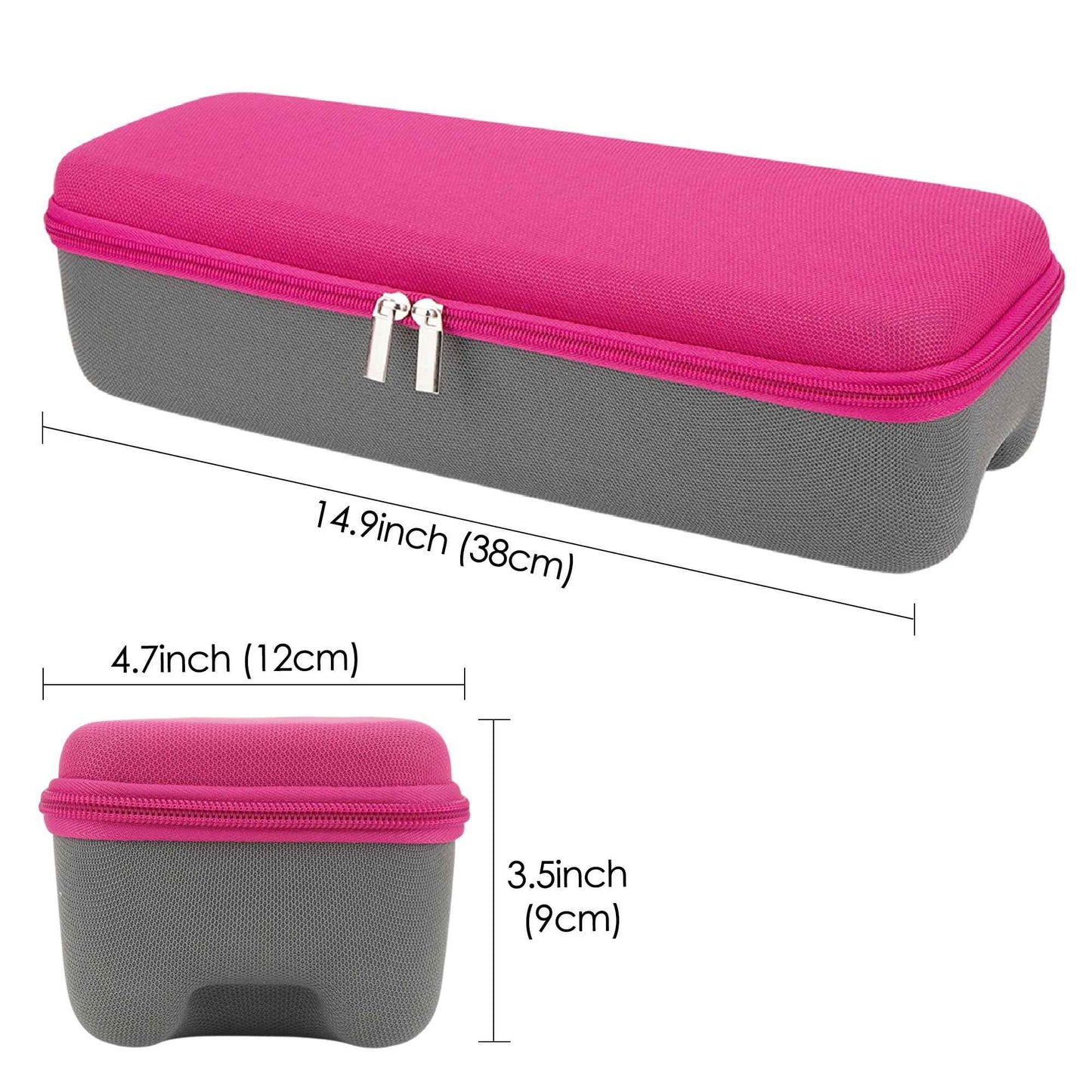 TOCCOOL Portable Hot Air Brush Travel Case - Durable EVA Hard Shell Bag Compatible with Revlon One-Step Hair Dryer/Volumizer/Styler, Fit Hair Tool Storage (Rose Red)