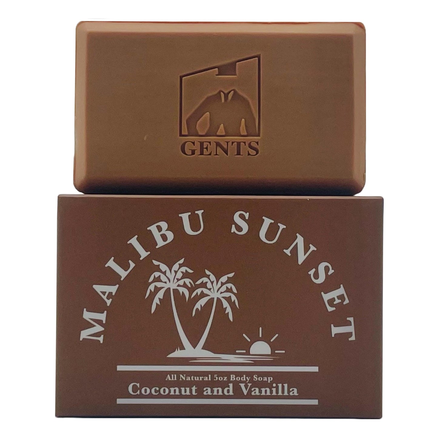 Gents Variety Men's Body Soaps - Moisturizing Bar Soap for Men, Smell Fresh and Clean, Washing Hands & Body, All Skin Types for Bath and Shower (Malibu Sunset)