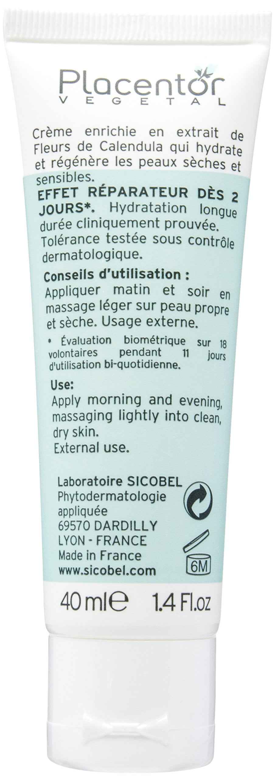 PLACENTOR VEGETAL Crème Régénératrice Visage (40 ml)