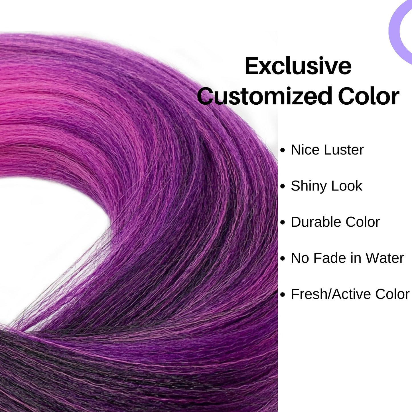 Ombre Purple Braiding Hair Pre Stretched Kanekalon Box Braiding Hair 26 Inch (Pack of 3)