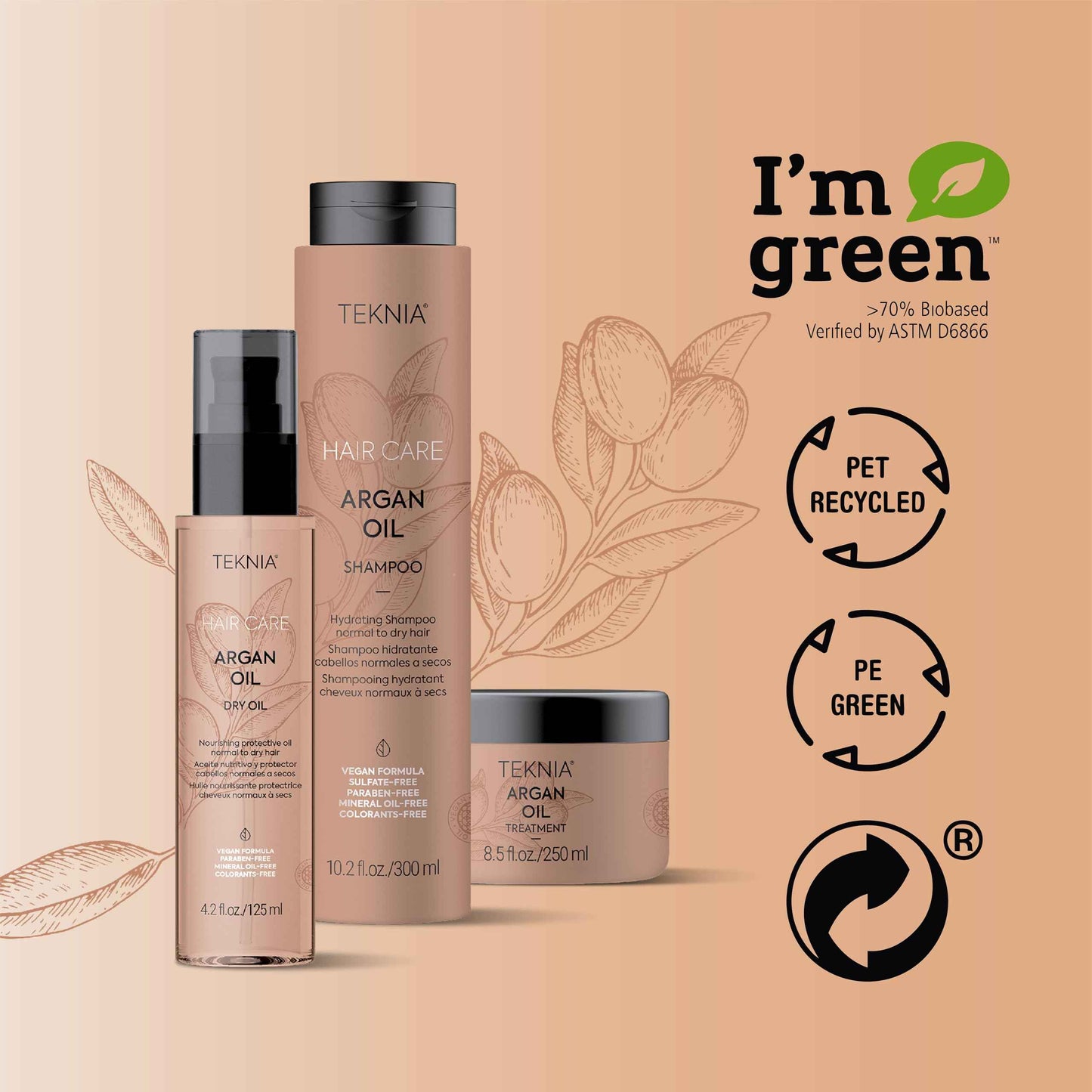 LAKMÉ Teknia Argan Oil Shampoo, Hydrating Shampoo with Argan Oil for Hair, 10.2 Fl Oz