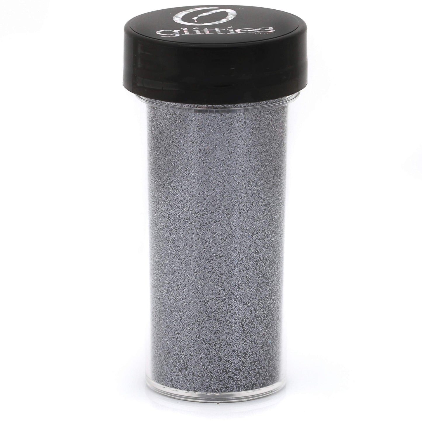 GLITTIES - Gunmetal - Gray Loose Fine Glitter Powder (.008") - Great for Nail Art, Nail Polish, Gel, Gel Polish or Acrylic Nail Powder - Solvent Resistant - (30 Gram Jar)