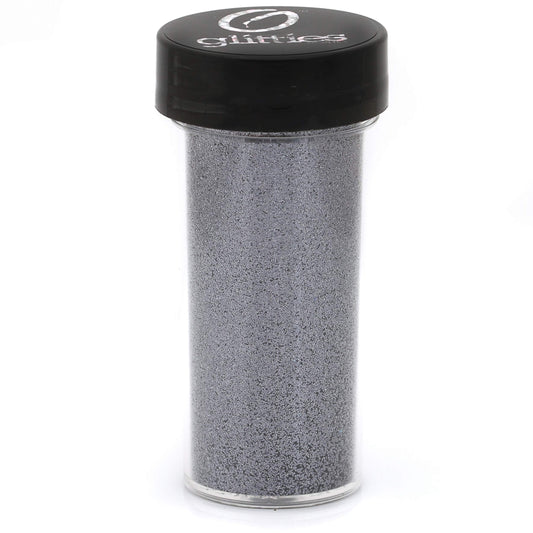 GLITTIES - Gunmetal - Gray Loose Fine Glitter Powder (.008") - Great for Nail Art, Nail Polish, Gel, Gel Polish or Acrylic Nail Powder - Solvent Resistant - (30 Gram Jar)