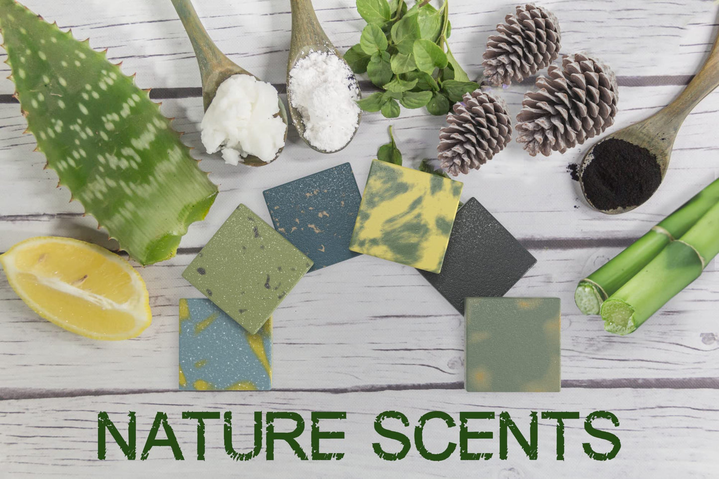 NATURAL AMERICAN ELEMENTS Men’s Bar Soap – SPRING FALLS - 100% All Natural, Nature Scent of Greens, Essential Oils, Organic Shea Butter, No Harmful Chemicals – For Men - Made in USA - Man Soap, 5 oz