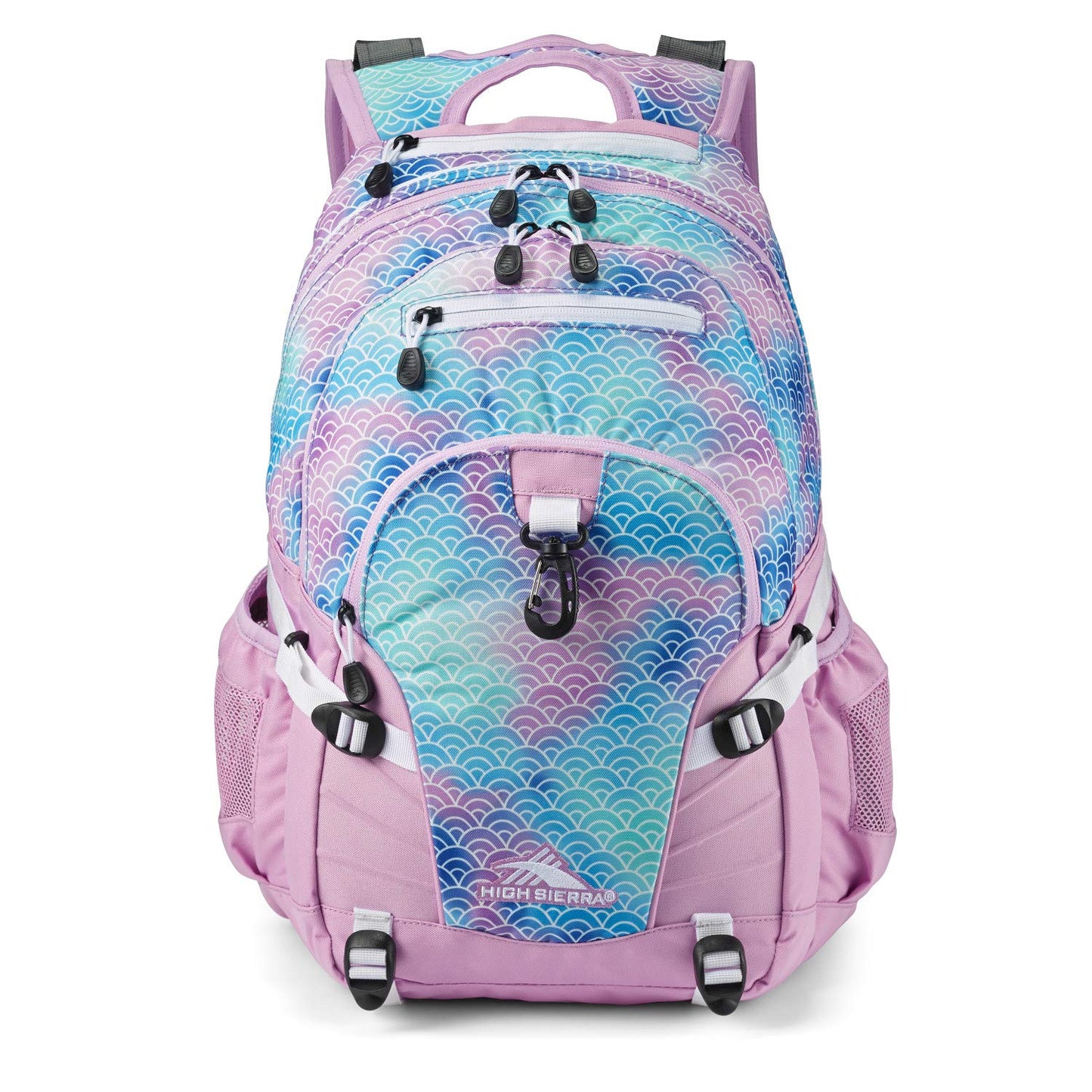 High Sierra Loop Backpack, Travel, or Work Bookbag with tablet sleeve, One Size, Rainbow Scales