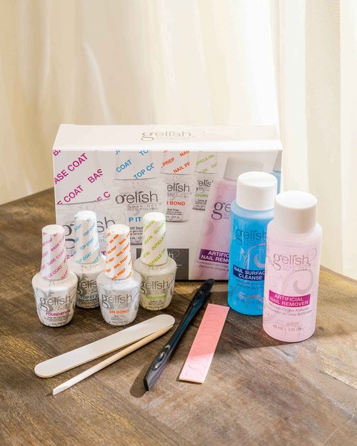 Gelish MINI Complete Basix Kit - Gel Nail Polish Prep Essentials Starter Kit with Foundation, pH Bond, Top It Off, Nourish, Nail Remover & Cleanser - Long-Lasting Salon-Quality Manicure at Home.