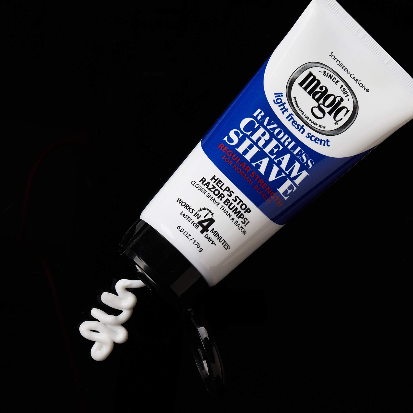 SoftSheen-Carson Magic Razorless Shaving Cream for Men, Hair Removal Cream, Regular Strength for Normal Beards, No Razor Needed, Depilatory Cream Works in 4 Minutes, 2 Count