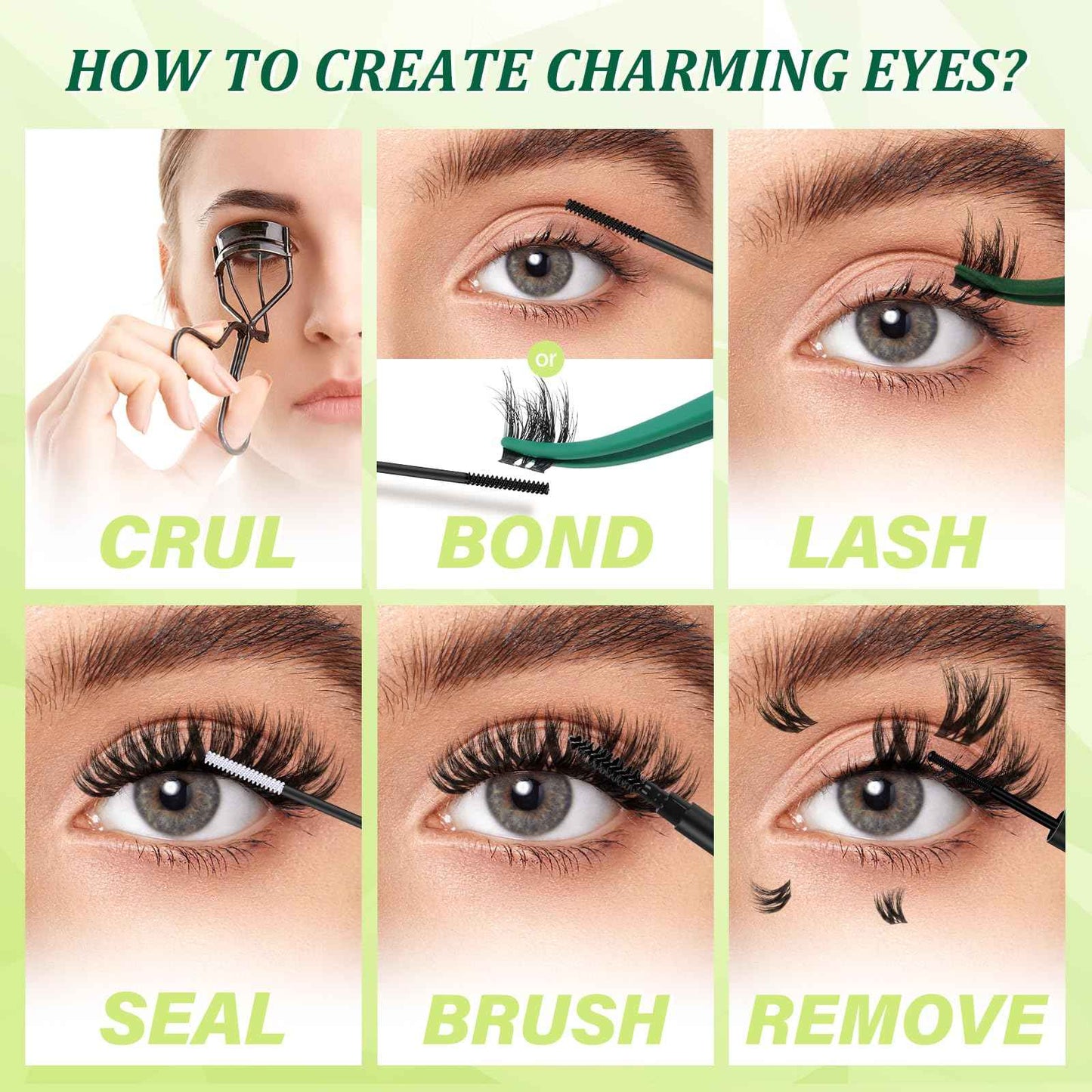 KEYYOU Lash Extension Kit 3D Effect Volume Lash Clusters Kit 144pcs D Curl Waterproof Kit DIY Eyelash Extension Kit with Bond and Seal Lashes Glue Remover Applicators (Kit-PuffSilk V3D01-8-18MIX)