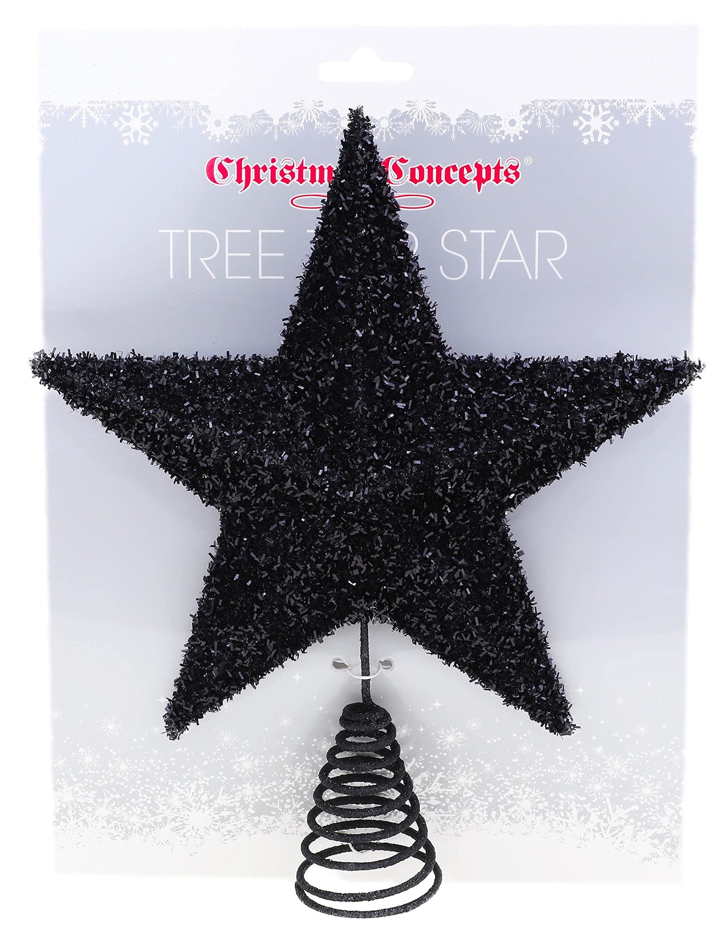 Christmas Concepts® 11 '' Sparkling Tree Top Star - Luxurious Christmas Decorations (Black)