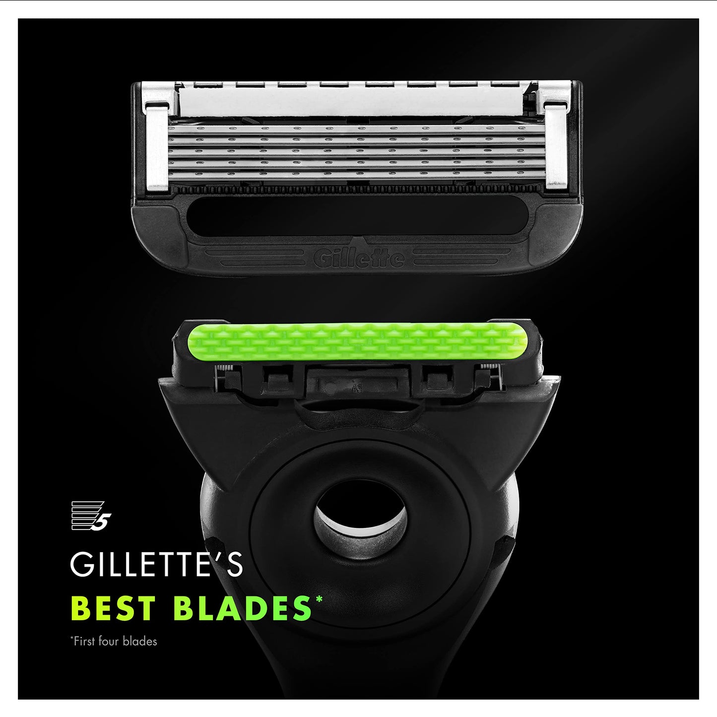 Gillette Labs Razor Blades Men, Pack of 6 Razor Blade Refills, Compatible with GilletteLabs with Exfoliating Bar and Heated Razor