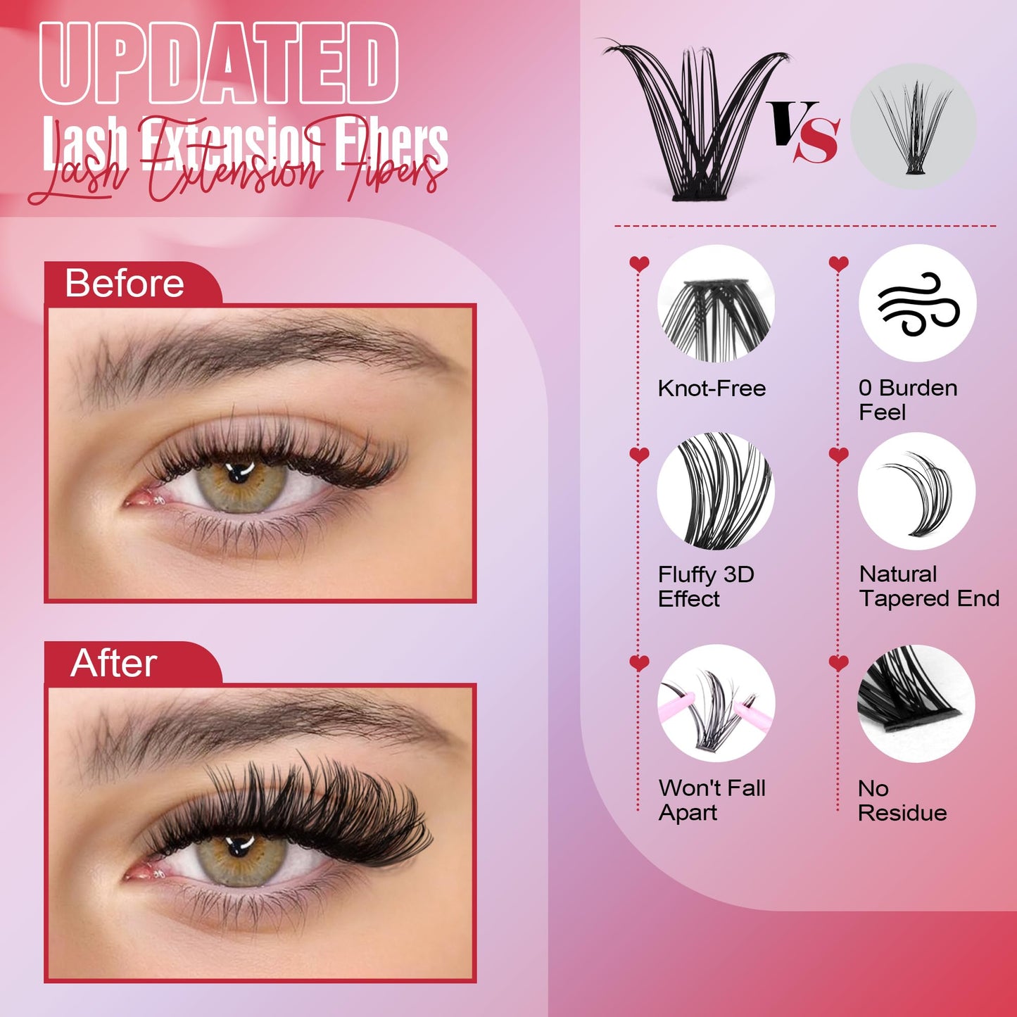 Pawotence DIY Lash Extension Kit Individual Lash Clusters D Curl 9-16mm Eyelash Extension Kit with Lash Bond and Seal and Lash Tweezer for Self Application at Home (30D+40D-0.07D-9-16MIX PORTABLE KIT)