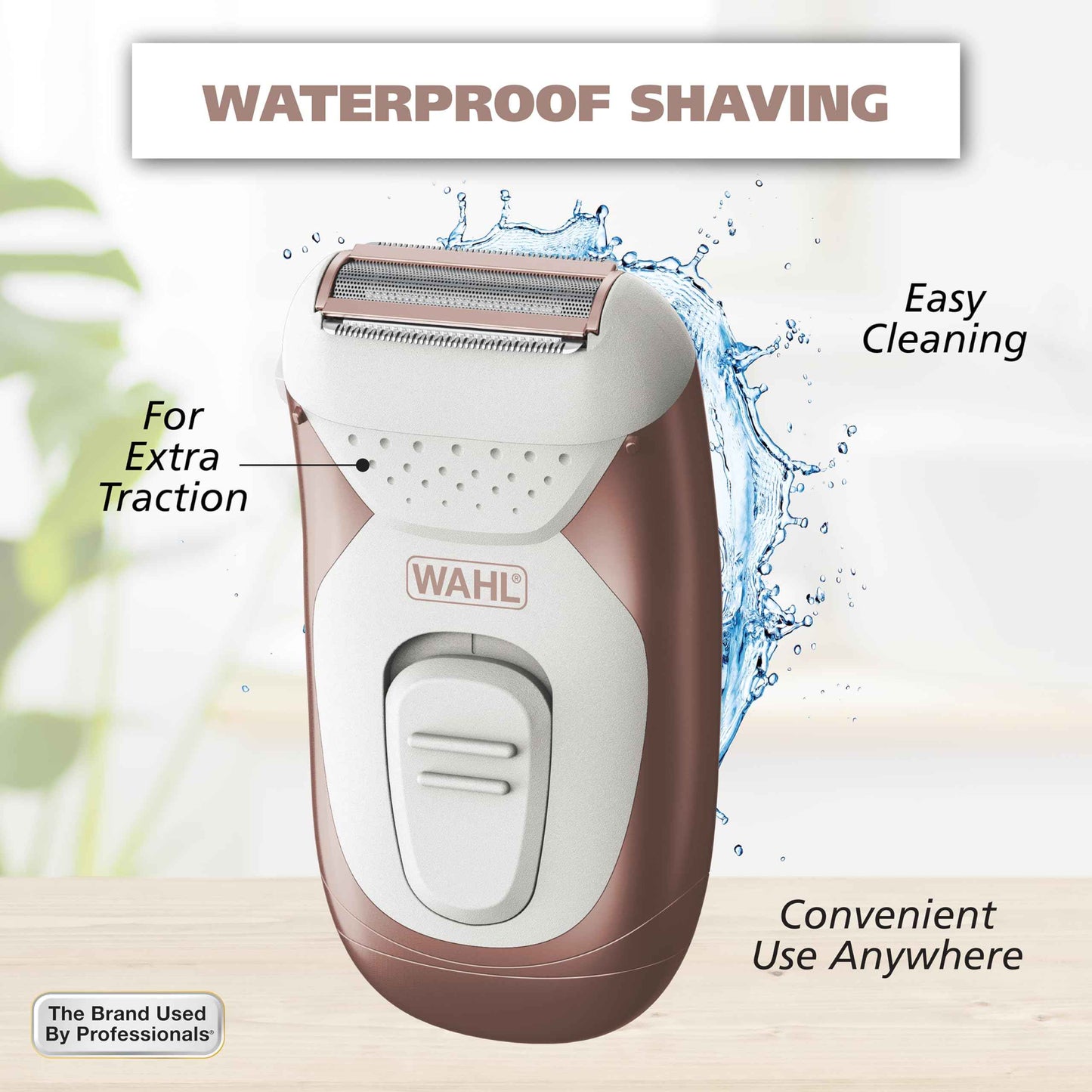 Wahl Smooth Confidence Ladies Waterproof Cordless Battery Shaver for Legs, Bikini Line, and Armpits - Model 7067