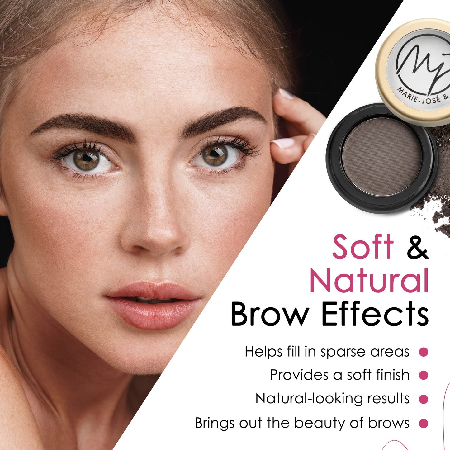 Marie-José & Co Dark Brown Eyebrow Powder - Effortless All-Day Brow Beauty