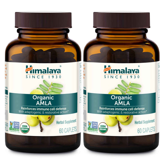 Himalaya Organic Amla/Amalaki for Active Immune Support and Cellular Defense, 600 mg, 60 Caplets, 2 Month Supply, 2 Pack