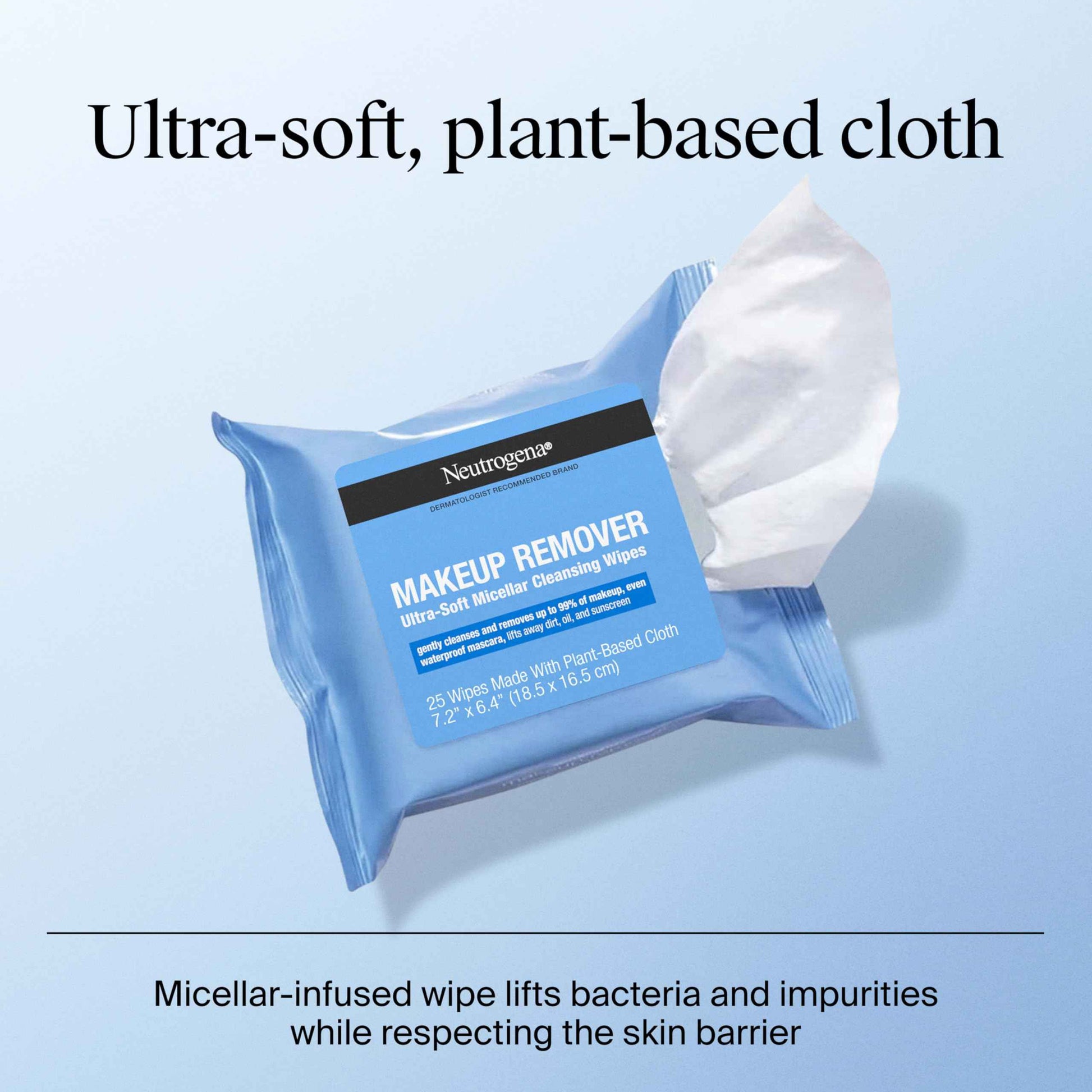 Neutrogena Makeup Remover Wipes, Daily Facial Cleanser Towelettes, Gently Cleanse and Re-move Oil & Waterproof Makeup, Alcohol-Free Makeup Wipes, 21 ct