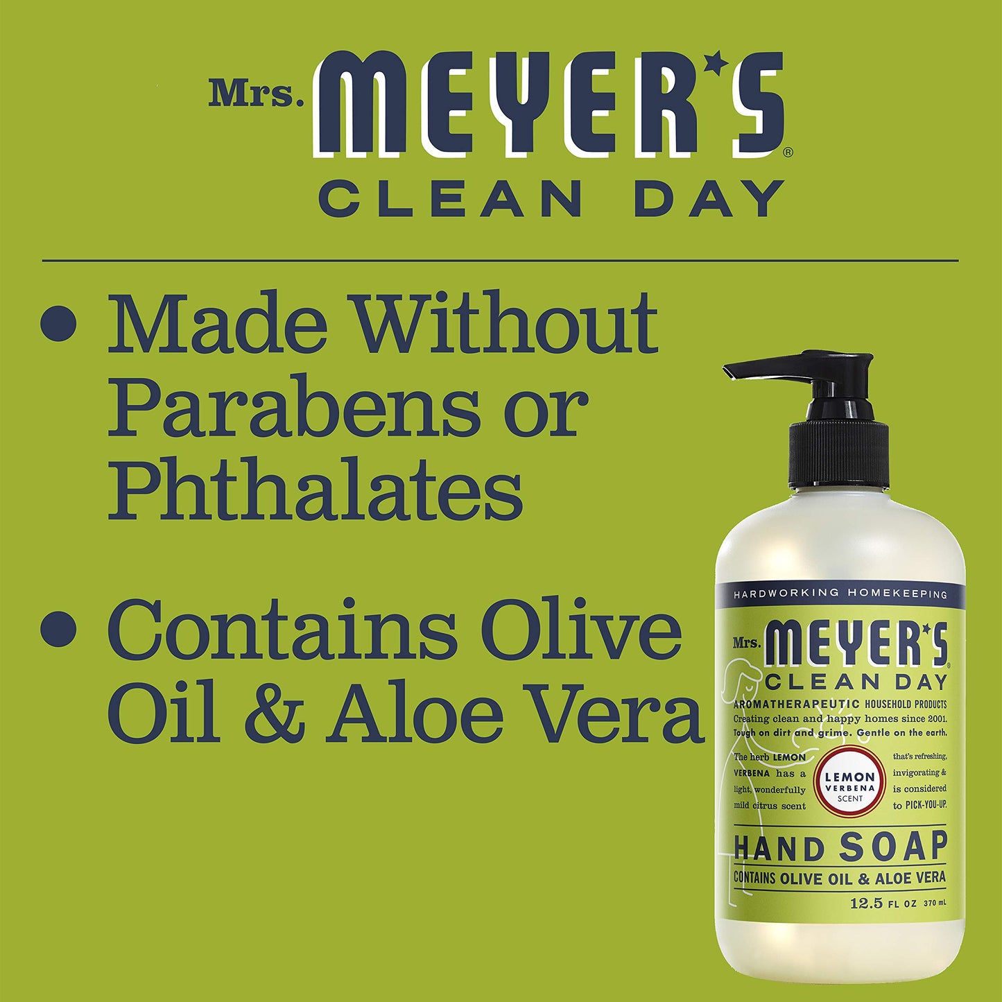 Mrs. Meyer's Liquid Hand Soap Lemon Verbena, 12.5 Fl Oz (Pack of 6)