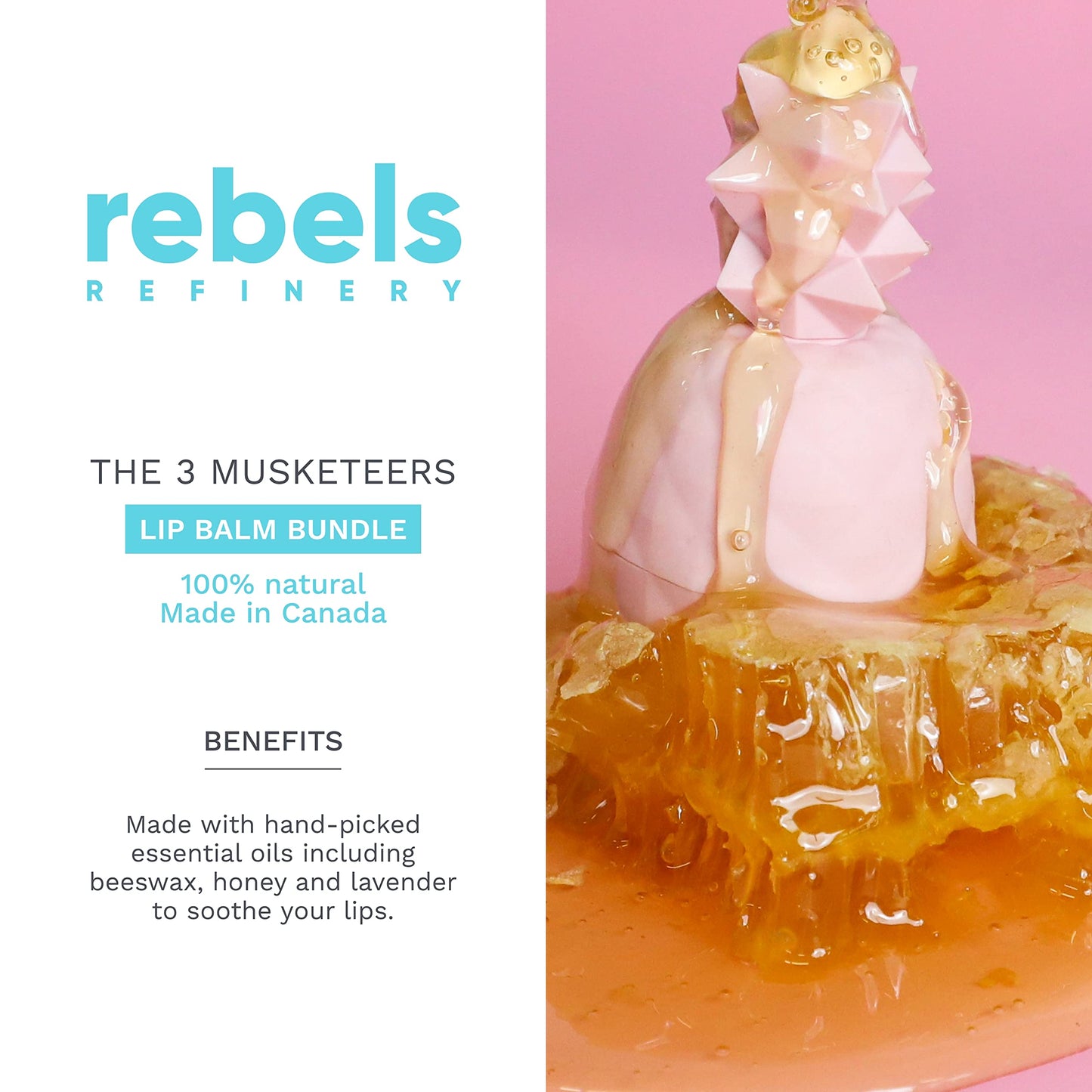 Rebels Refinery 3-Piece Lip Balm Bundle - The 3 Musketeers