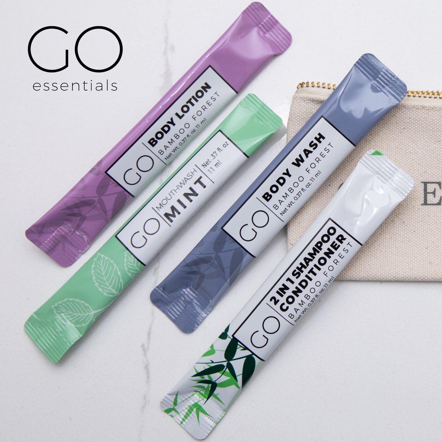 GO Essentials Travel Lotion Packets – Single Use Body and Hand Lotion for Hydrated Skin and Travel Size Toiletries - Bulk Travel Size Lotion Packets. Womens Gift Set, Homeless Supplies Bulk Lotion