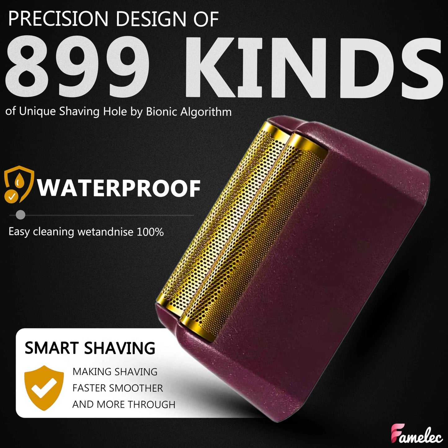 FAMELEC 2 Pack for Wahl Shaver Foil Replacement Professional 5 Star Series Finale Shaver, Fit for Foil Cutter Bar Assembly Gold Super Close Shaving Models 7031-100 7043-100 7031-200
