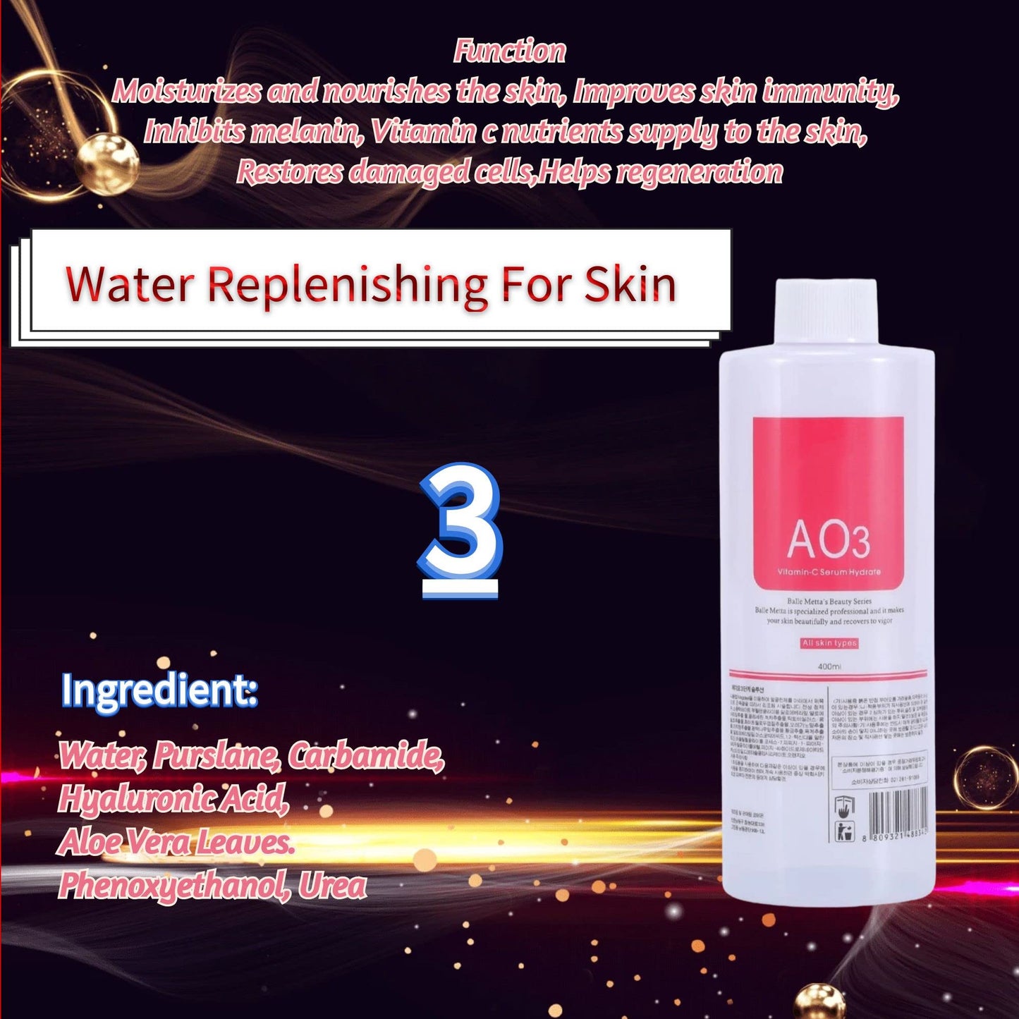 Marfort AS1 SA2 AO3 Aqua Peeling Solution Top Salon Skin Scrub Hydra Skin Scrub Special Solution Small Bubble Solution (40fl oz)