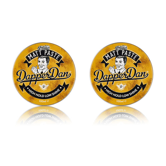 Dapper Dan Matt Paste, High Hold Low Shine Hair Paste for Men, Versatile Hair Product with Flexible Hold for All Styles, Vintage Cologne Fragrance, 2 x 100ml