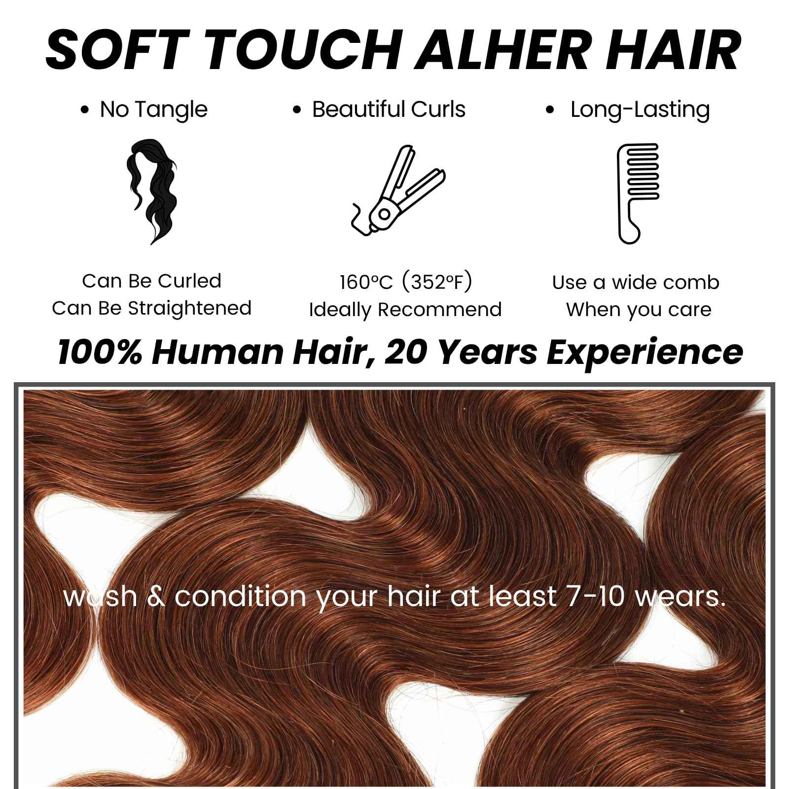 ALHER 33 Reddish Brown Body Wave 4x4 Lace Closure, 12A Copper Brown Colored 4X4 HD Lace Closure Free Part Pre Plucked with Baby Hair, 100% Virgin Remy Human Hair for Black Women 150% Density 10 Inch
