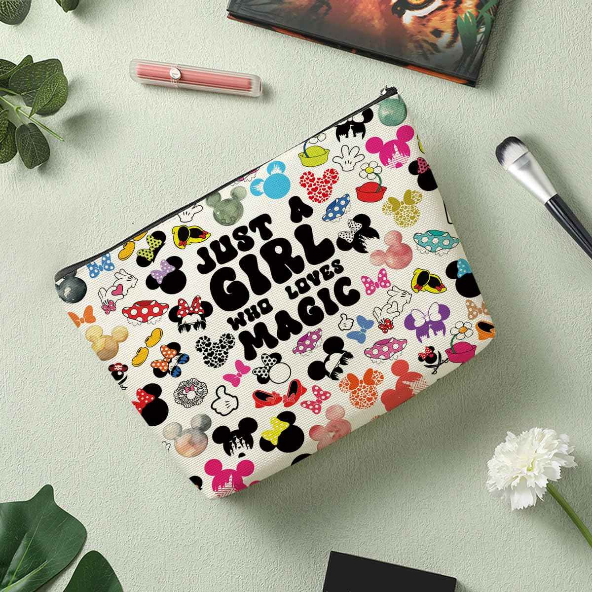 Decohim Magic Stuff Cartoon Mouse Makeup Bag Cute Mouse Themed Gifts Cosmetic Bags, Mouse Stuff for Women Girls Friend Daughter Christmas Birthday Graduation Gifts Toiletry Bag Accessories