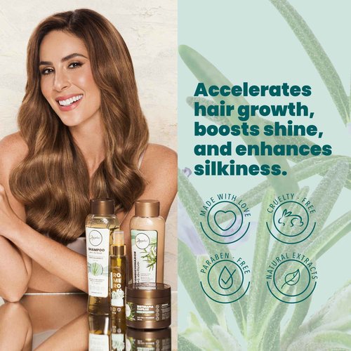 Anyeluz - Rosemary Shampoo + Rosemary Biotherapy Hair Mask, Hydration and Strengthening for your hair, Designed to Repairs Damage, For all hair types