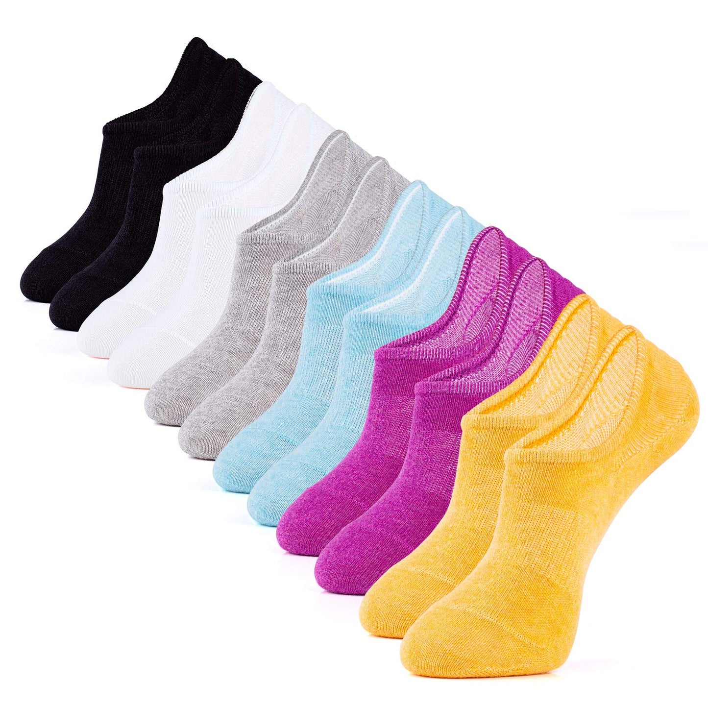 IDEGG No Show Socks Womens and Men Low Cut Ankle Short Anti-slid Athletic Running Novelty Casual Invisible Liner Socks