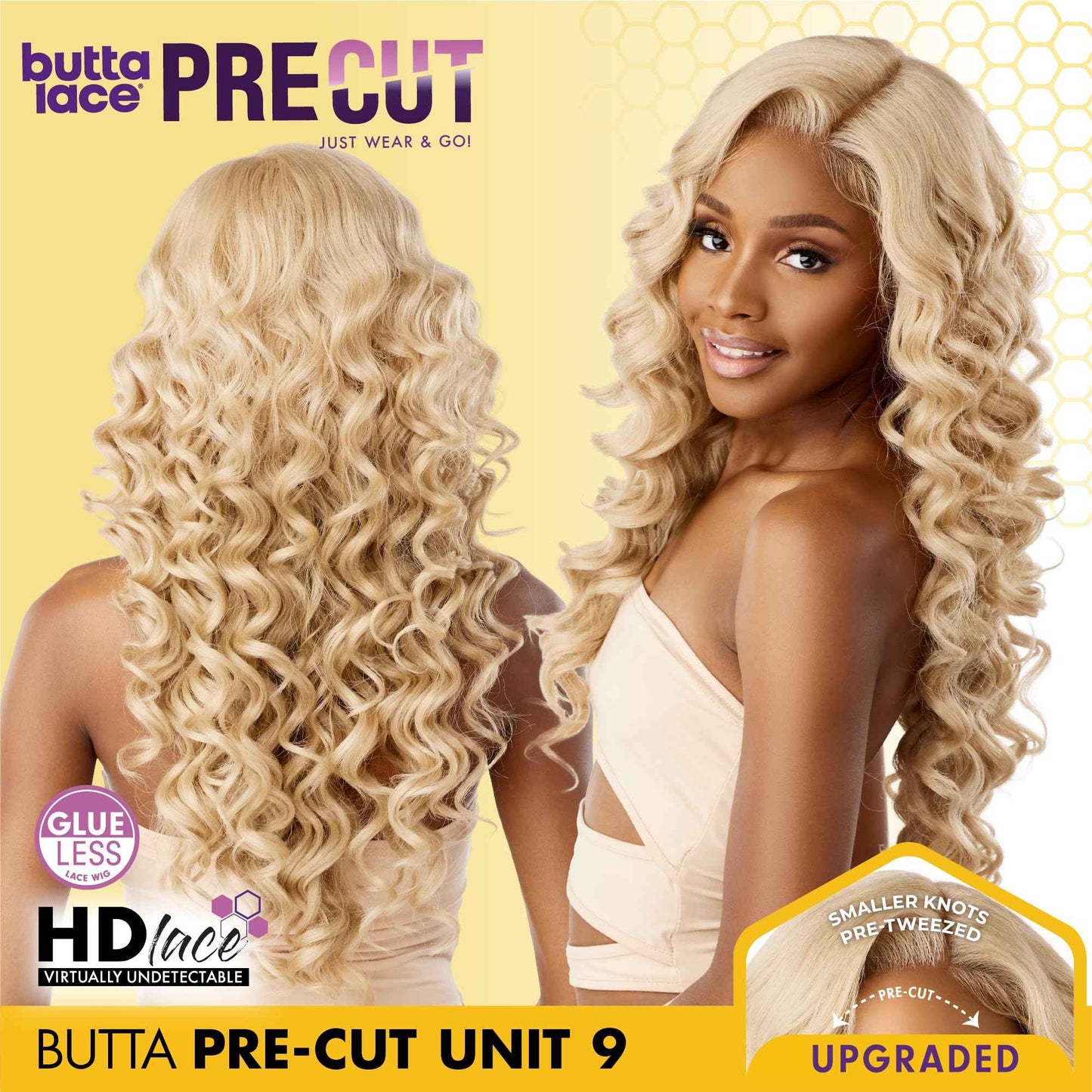 Sensationnel Butta Lace Precut Wigs - Unit 9 Glueless Extra Wide 5 Inch Deep Parting Synthetic Pre Tweezed Smaller Knot Hairline (2 DARKBROWN)