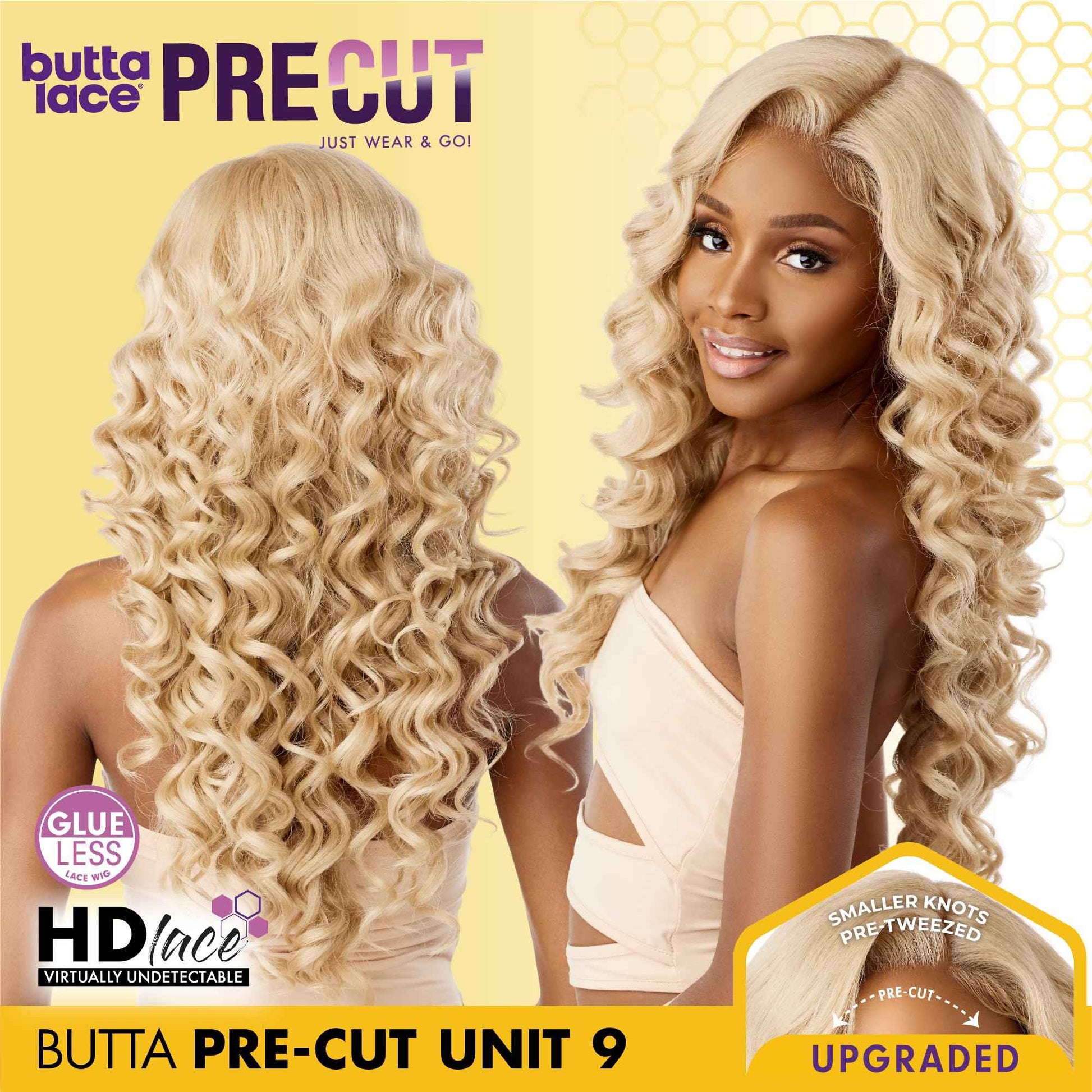 Sensationnel Butta Lace Precut Wigs - Unit 9 Glueless Extra Wide 5 Inch Deep Parting Synthetic Pre Tweezed Smaller Knot Hairline (2 DARKBROWN)