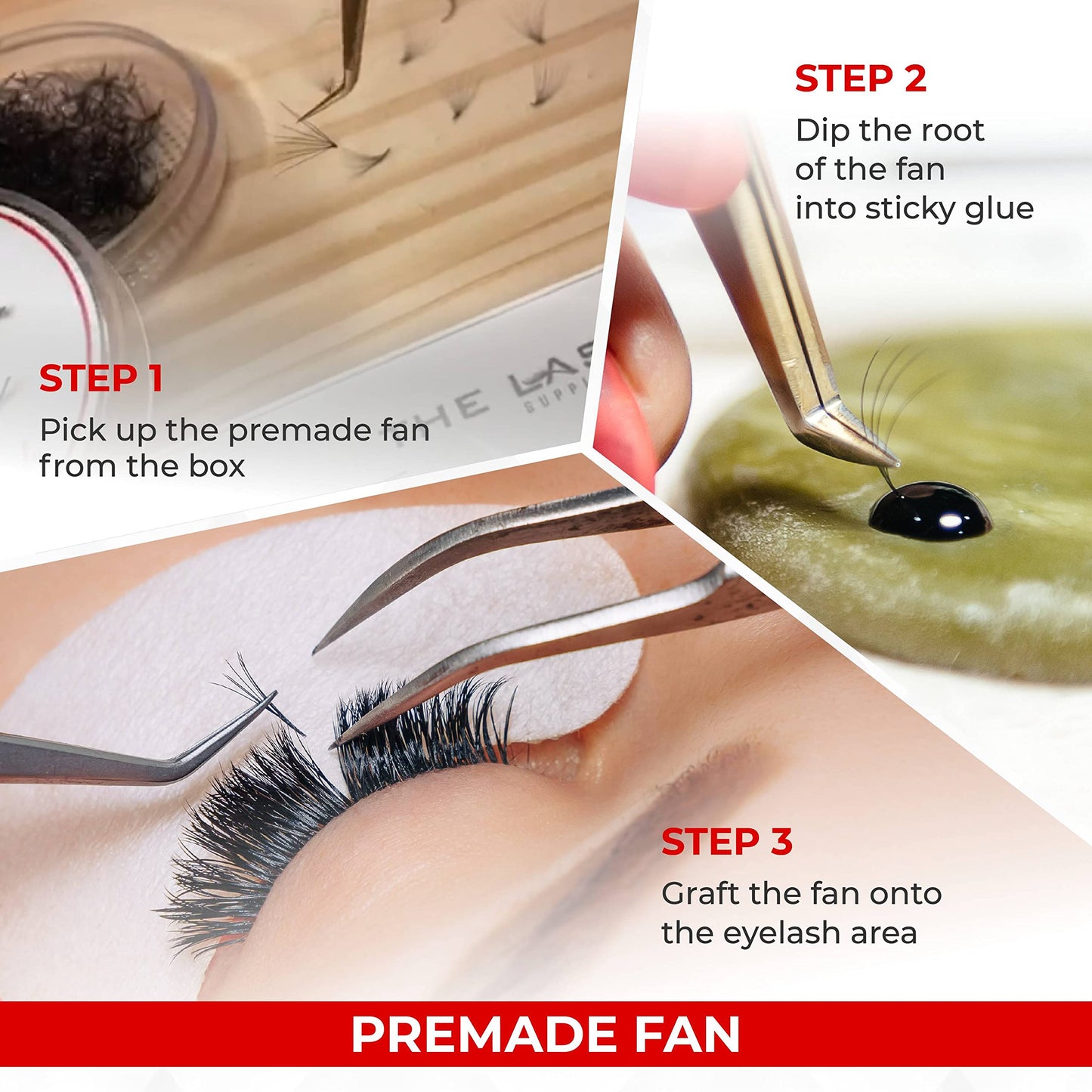 THE LASH SUPPLY 1000fans 3D 4D 5D 6D 7D 8D 10D 12D 14D Wispy Premade Fan Eyelashes, C/CC/D Curl, 8-20mm Length, 0.03/0.05/0.07 Thickness, Promade Loose Eyelash Extension Fans, Mixed Length Pack