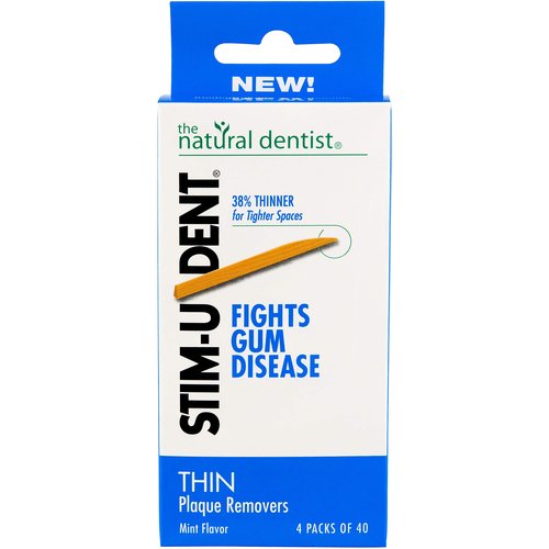 Natural Dentist Stim-U-Dent Dental Picks (Thin), 160 Count Each (Pack of 6)