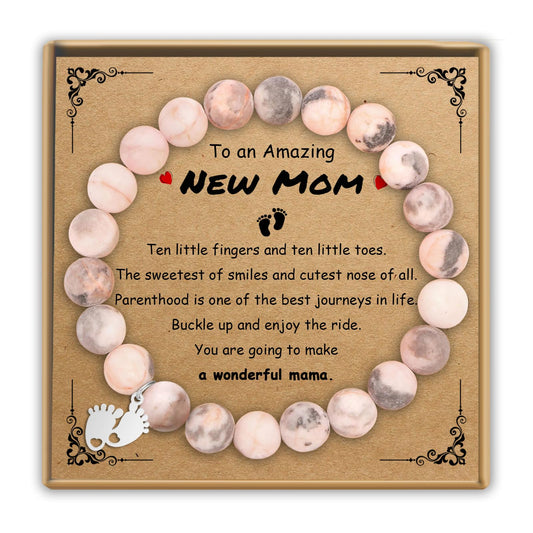 New Mom Gifts as Mom to Be Gifts for Women After Birth, New Mom Bracelet for Mommy to Be, Mama to Be Bracelet as Pregnancy Gifts for First Time Moms, New Mom Jewelry as 1st Mothers Day Gifts Ideas