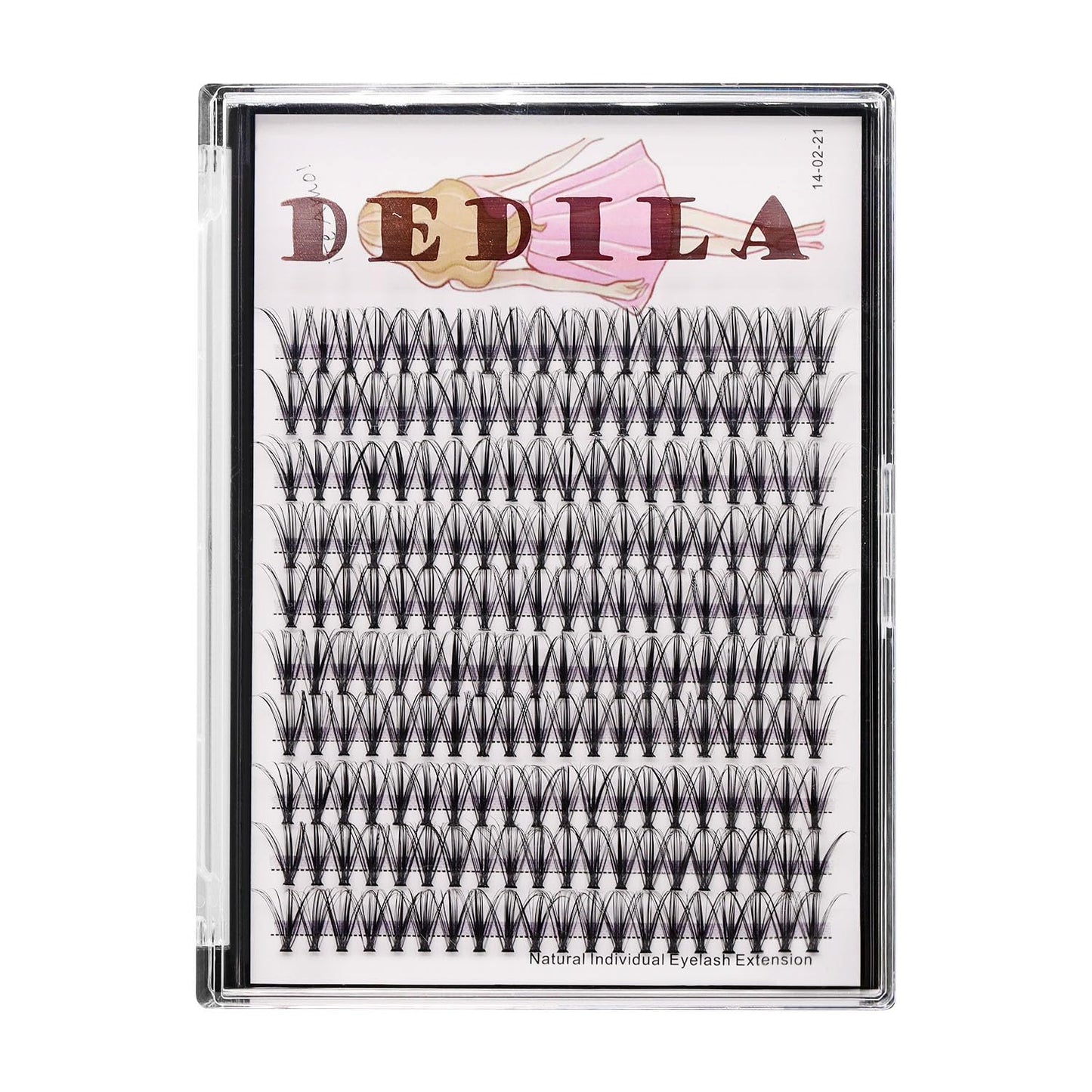 Dedila 8-22mm to Choose 20D/40D/60D/80D/100D Individual False Eyelashes Makeup Cluster Eyelashes Thickness 0.07mm D Curl Natural long Black Soft 3D Eye Lashes Extensions (20D-22mm)