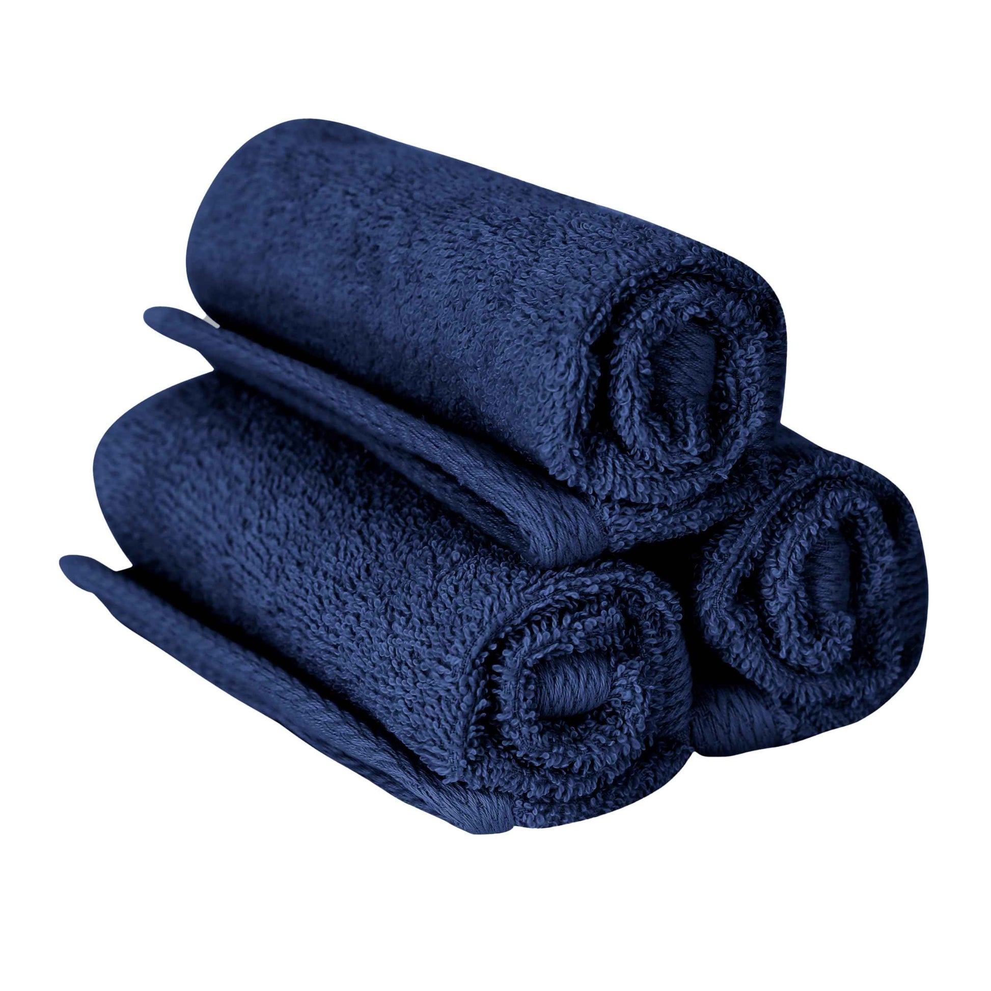 Organix Luxury Washcloth Set for Bathroon, Premium Cotton 12 Pack Face Cloth Set 13x13 Inch, Lightweight Highly Absorbent and Soft Feel Touch, Ideal for a Hotel & Spa Quality Experience (Navy)