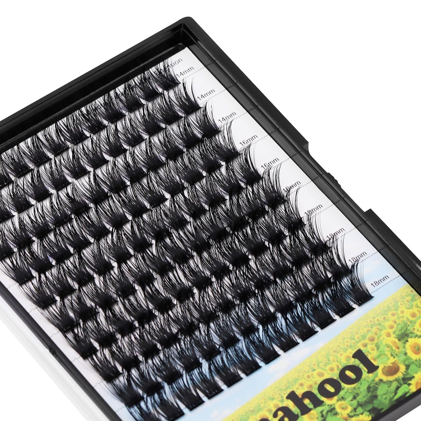 10Rows,Large Pack Grafting Mixed 10-12-14-16mm/14-16-18mm/12-14-16mm Wide Stem Cluster Eyelashes D Curl Individual False Eyelashes Home DIY Eye Lashes Extensions (mixed 14-16-18mm)