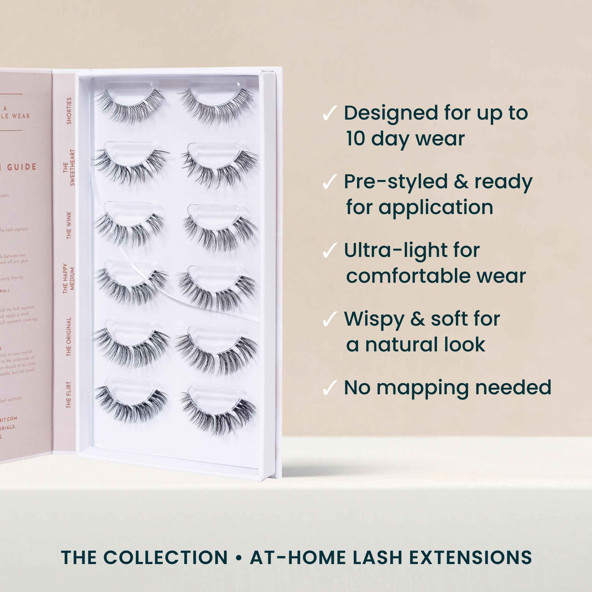 FlutterHabit Classic Collection Box, DIY Lash Extensions, Lash Clusters Kit, Up to 10 Day Wear, Natural & Classic Lashes, Salon Quality Eyelashes Extensions, 6 Sets of Lashes, No Lash Glue Included
