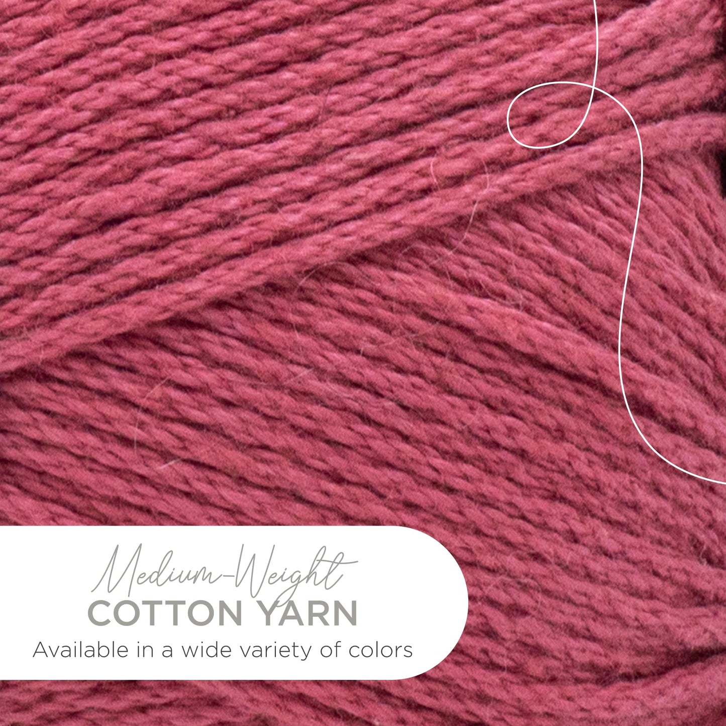 Lion Brand 24/7 Cotton Yarn, Lightweight Yarn for Knitting, Crocheting, and Crafts, Terracotta, 1 Pack