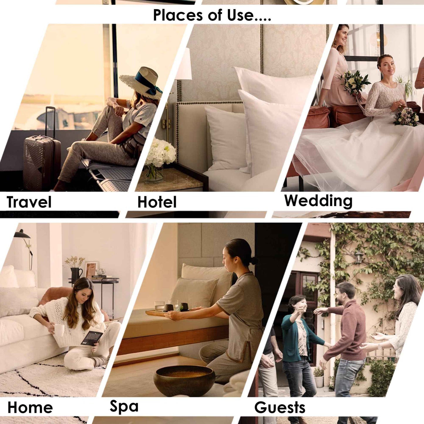 Modlux Spa Slippers – 6 Pairs of Cotton Velvet Closed Toe Slippers – Thick, Soft, Non-Slip, Disposable Slippers – Home, Hotel, or Commercial Use (6 Pack Large, Black)